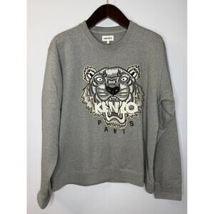 Kenzo Grey Original Tiger Sweatshirt Embroidered Men's XXL